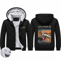 Thumbnail for Cessna Citation 650 - Citation III Zipped Sweatshirts - Poster - Black