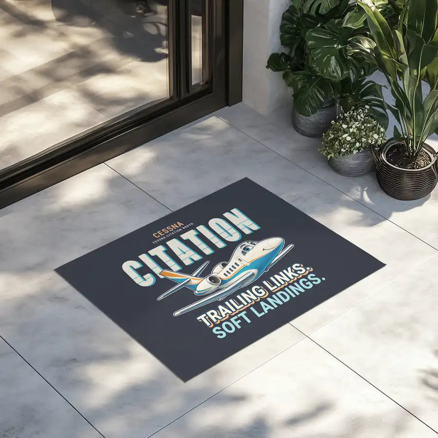 Cessna Citation Bravo - Cartoon - Door Mat