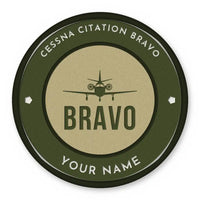 Thumbnail for Cessna Citation Bravo Patches - Circle + Name - Olive Khaki