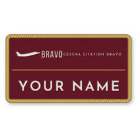 Thumbnail for Cessna Citation Bravo Patches - Rectangle + Name - Burgundy Cream
