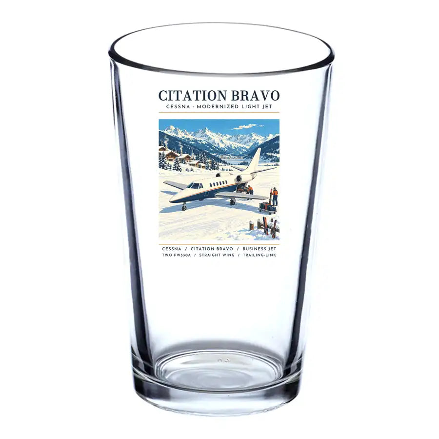 Cessna Citation Bravo - Poster - Beer & Water Glass