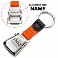 Thumbnail for Cessna Citation Bravo - Seat Belt Key Chain - Tag + Name - Orange