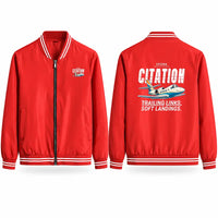 Thumbnail for Cessna Citation Bravo Stylish Jackets - Baseball Collar - Cartoon - Red