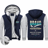 Thumbnail for Cessna Citation Bravo Zipped Sweatshirts - Original - Navy & Gray