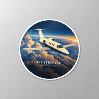 Thumbnail for Cessna Citation CJ1+ - 3D - Circle Sticker - Close-up