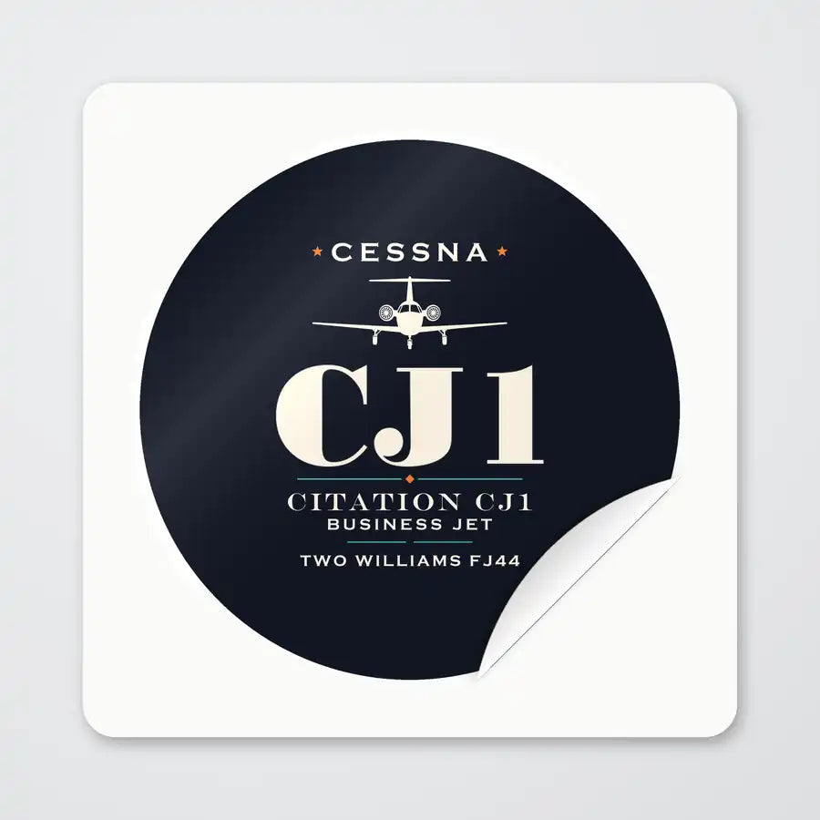 Cessna Citation CJ1+ - Heritage - Circle Sticker - Peel