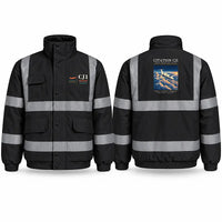 Thumbnail for Cessna Citation CJ1+ Reflective Winter Jackets - Poster - Black