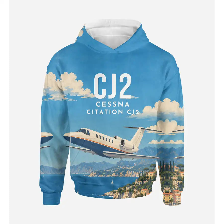 Cessna Citation CJ2+ 3D All-Over Print Clothing - Hoodie - 3D