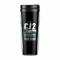 Thumbnail for Cessna Citation CJ2+ - Cartoon + Name - Plastic (No Holder) - Black