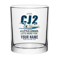 Thumbnail for Cessna Citation CJ2+ - Cartoon + Name - Special Whiskey Glass