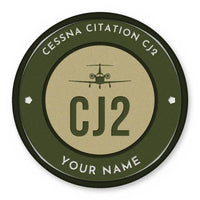 Thumbnail for Cessna Citation CJ2+ Patches - Circle + Name - Olive Khaki