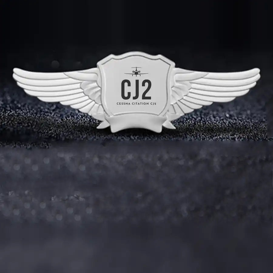 Cessna Citation CJ2+ Pilot Wing Badge - Silver