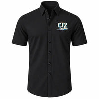 Thumbnail for Cessna Citation CJ2+ - Short Sleeve Shirt - Cartoon - Black