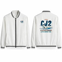 Thumbnail for Cessna Citation CJ2+ Stylish Jackets - Baseball Collar - Cartoon - White