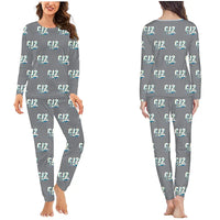Thumbnail for Cessna Citation CJ2+ - Women Pajamas - Cartoon Pattern - Gray