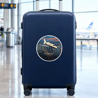 Thumbnail for Cessna Citation CJ3+ - 3D + Name - Circle Sticker - Suitcase