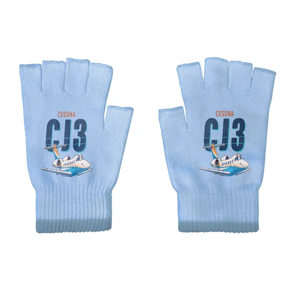 Cessna Citation CJ3+ - Gloves - Cut - Cartoon - Light Blue