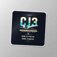 Thumbnail for Cessna Citation CJ3+ - Original - Square Sticker - Close-up