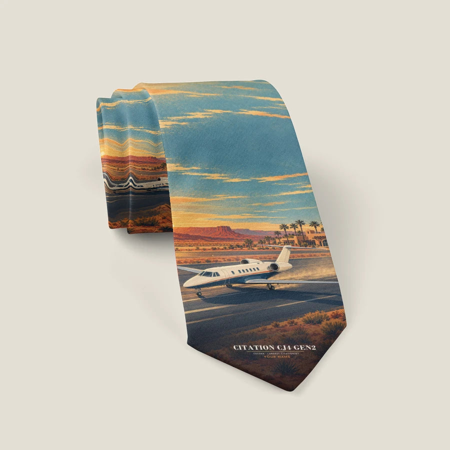 Cessna Citation CJ4 Gen2 - 3D + Name - Tie - Full Print