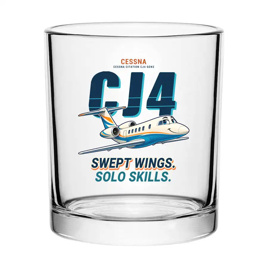 Cessna Citation CJ4 Gen2 - Cartoon - Special Whiskey Glass