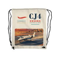 Thumbnail for Cessna Citation CJ4 Gen2 - Drawstring Bag - Classic - Beige