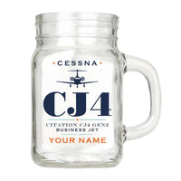 Thumbnail for Cessna Citation CJ4 Gen2 - Heritage + Name - Cocktail Glass (Mason Jar)