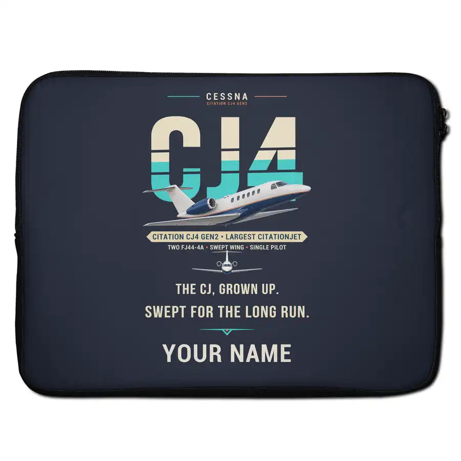 Cessna Citation CJ4 Gen2 - Original + Name - Laptop Sleeve