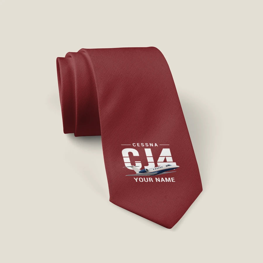 Cessna Citation CJ4 Gen2 - Original + Name - Tie - Dark Red