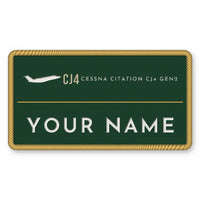 Thumbnail for Cessna Citation CJ4 Gen2 Patches - Rectangle + Name - Forest Gold