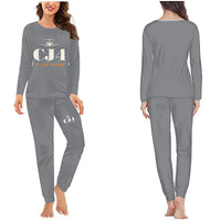 Thumbnail for Cessna Citation CJ4 Gen2 - Women Pajamas - Heritage Chest + Name - Gray