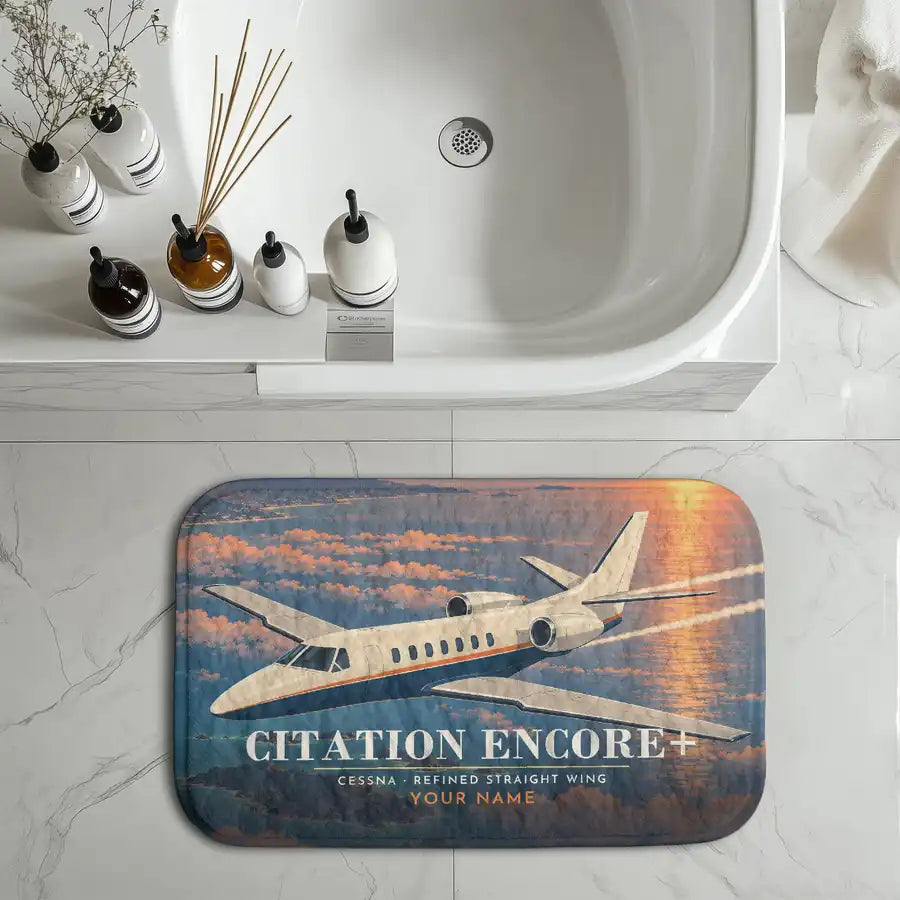Cessna Citation Encore+ - 3D + Name - Bath Mat