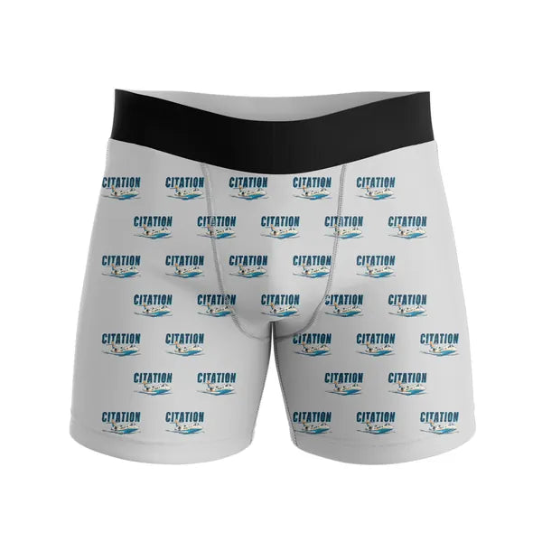Cessna Citation Encore+ - Men Boxers - Cartoon Pattern - Light Gray