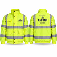 Thumbnail for Cessna Citation Encore+ Reflective Winter Jackets - Heritage - Fluorescent Yellow