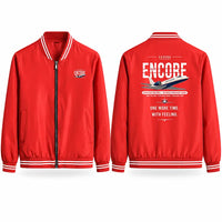 Thumbnail for Cessna Citation Encore+ Stylish Jackets - Baseball Collar - Original - Red