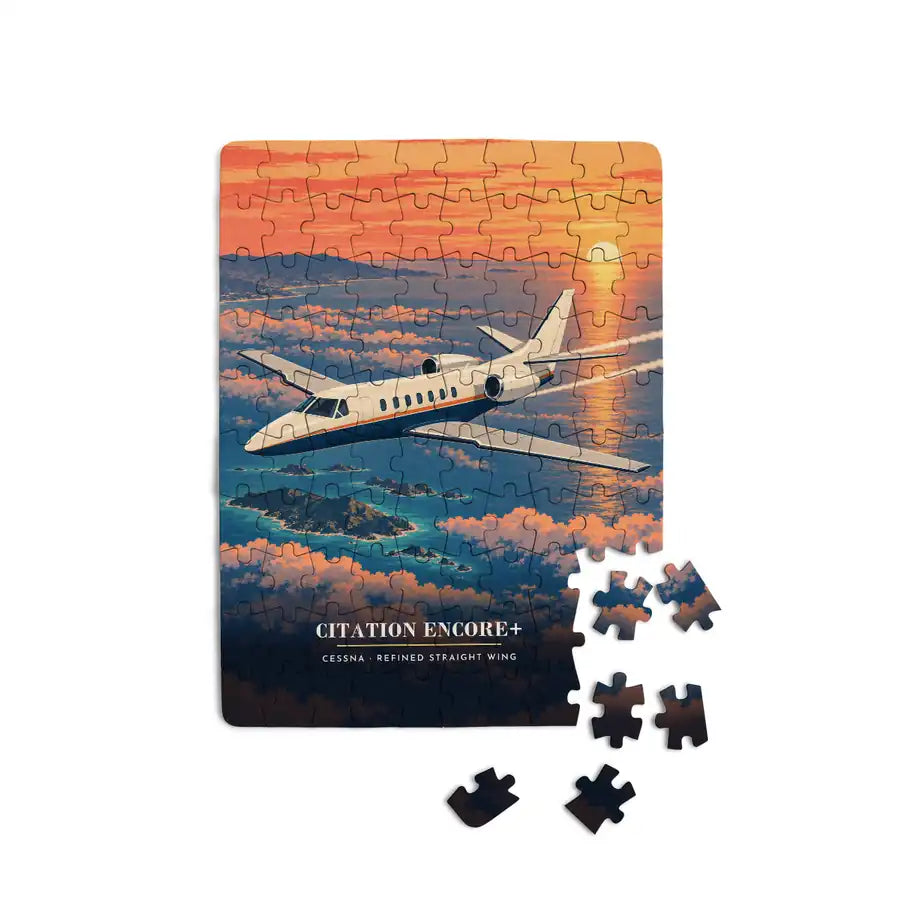 Cessna Citation Encore+ - Vertical + Text - Canvas Puzzle