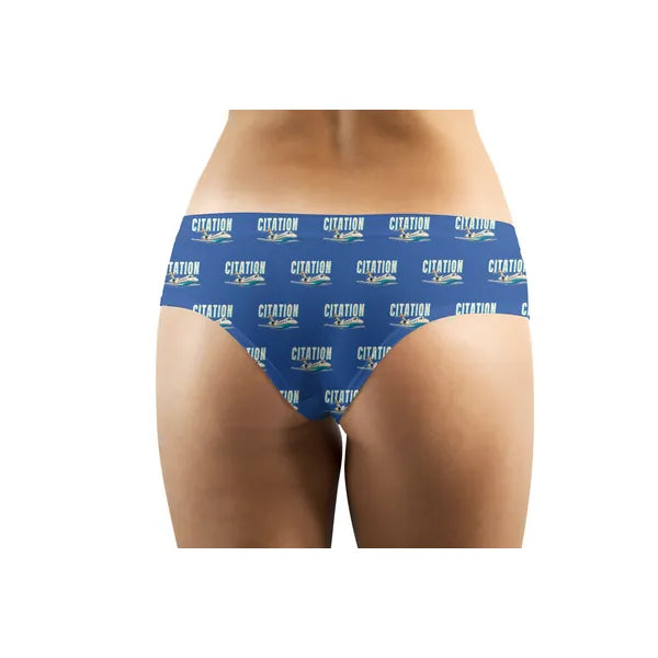 Cessna Citation Encore+ - Women Panties - Cartoon Pattern - Blue - Back