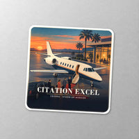 Thumbnail for Cessna Citation Excel - 3D - Square Sticker - Close-up