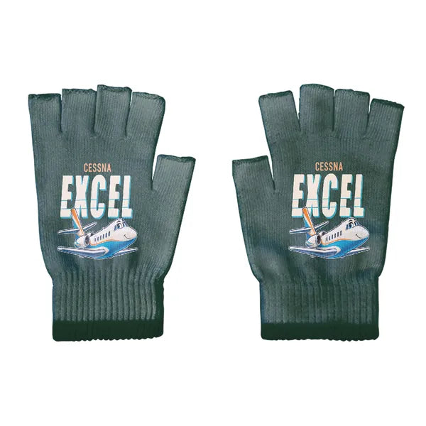Cessna Citation Excel - Gloves - Cut - Cartoon - Dark Green