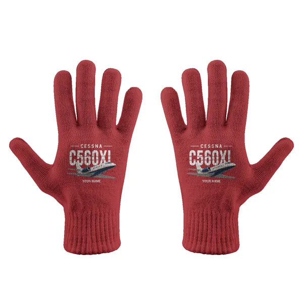 Cessna Citation Excel - Gloves - Full - Original + Name - Red
