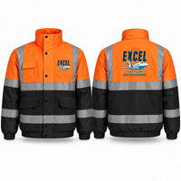 Thumbnail for Cessna Citation Excel Reflective Winter Jackets - Cartoon - Orange & Navy