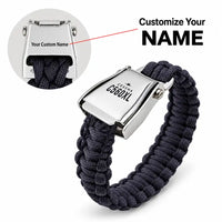 Thumbnail for Cessna Citation Excel - Seat Belt Bracelet - Heritage + Name - Black