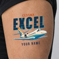 Thumbnail for Cessna Citation Excel - Tattoo - Cartoon + Name - Man