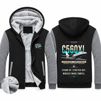 Thumbnail for Cessna Citation Excel Zipped Sweatshirts - Original - Black & Gray