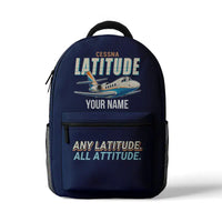 Thumbnail for Cessna Citation Latitude - 3D Backpack - Cartoon + Name - Dark Blue
