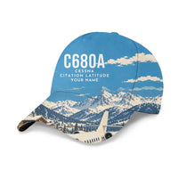 Thumbnail for Cessna Citation Latitude 3D All-Over Print Clothing - Cap - 3D + Name