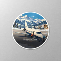 Thumbnail for Cessna Citation Latitude - 3D + Name - Circle Sticker - Close-up