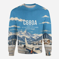 Thumbnail for Cessna Citation Latitude 3D All-Over Print Clothing - Sweatshirt - 3D + Name