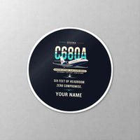Thumbnail for Cessna Citation Latitude - Original + Name - Circle Sticker - Close-up