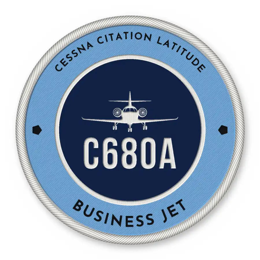 Cessna Citation Latitude Patches - Circle - Sky Navy
