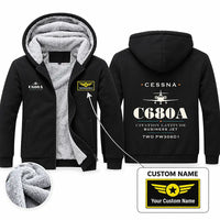 Thumbnail for Cessna Citation Latitude Zipped Sweatshirts - Heritage + Name - Black